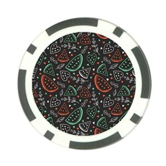 Seamless-vector-pattern-with-watermelons-mint -- Poker Chip Card Guard by Amaryn4rt