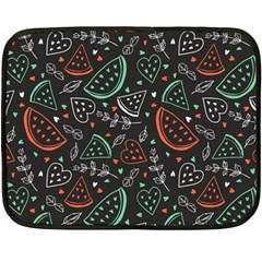 Seamless-vector-pattern-with-watermelons-mint -- Fleece Blanket (mini) by Amaryn4rt