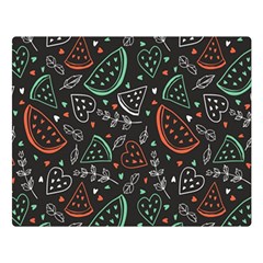 Seamless-vector-pattern-with-watermelons-mint -- Two Sides Premium Plush Fleece Blanket (large) by Amaryn4rt