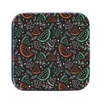 Seamless-vector-pattern-with-watermelons-mint -- Square Metal Box (Black) Front