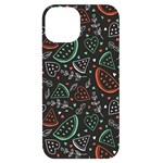 Seamless-vector-pattern-with-watermelons-mint -- iPhone 14 Black UV Print Case Front