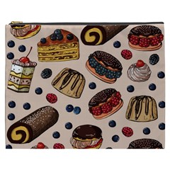 Seamless-pattern-with-sweet-cakes-berries Cosmetic Bag (xxxl) by Amaryn4rt