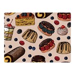 Seamless-pattern-with-sweet-cakes-berries Two Sides Premium Plush Fleece Blanket (Mini) 35 x27  Blanket Front