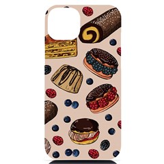 Seamless-pattern-with-sweet-cakes-berries Iphone 14 Plus Black Uv Print Case by Amaryn4rt