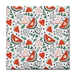 Seamless-vector-pattern-with-watermelons-mint Tile Coaster by Amaryn4rt