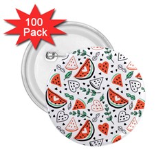 Seamless-vector-pattern-with-watermelons-mint 2 25  Buttons (100 Pack)  by Amaryn4rt