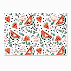 Seamless-vector-pattern-with-watermelons-mint Postcard 4 x 6  (pkg Of 10) by Amaryn4rt