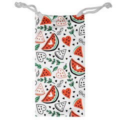 Seamless-vector-pattern-with-watermelons-mint Jewelry Bag by Amaryn4rt