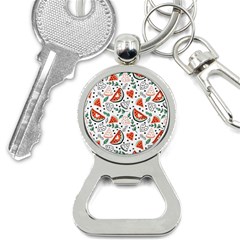 Seamless-vector-pattern-with-watermelons-mint Bottle Opener Key Chain by Amaryn4rt