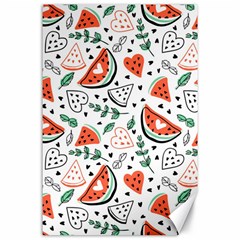 Seamless-vector-pattern-with-watermelons-mint Canvas 24  X 36  by Amaryn4rt