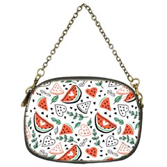 Seamless-vector-pattern-with-watermelons-mint Chain Purse (one Side) by Amaryn4rt