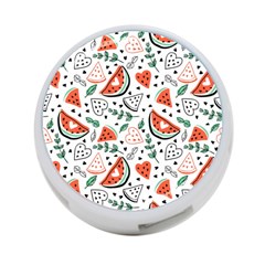 Seamless-vector-pattern-with-watermelons-mint 4-port Usb Hub (one Side) by Amaryn4rt