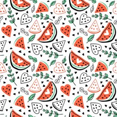 Seamless-vector-pattern-with-watermelons-mint Play Mat (rectangle) by Amaryn4rt