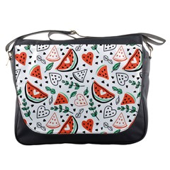 Seamless-vector-pattern-with-watermelons-mint Messenger Bag by Amaryn4rt