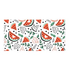 Seamless-vector-pattern-with-watermelons-mint Satin Wrap 35  X 70  by Amaryn4rt