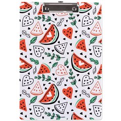 Seamless-vector-pattern-with-watermelons-mint A4 Acrylic Clipboard by Amaryn4rt