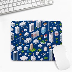 Isometric-seamless-pattern-megapolis Small Mousepad by Amaryn4rt