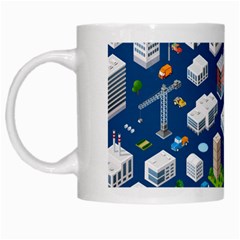 Isometric-seamless-pattern-megapolis White Mug by Amaryn4rt