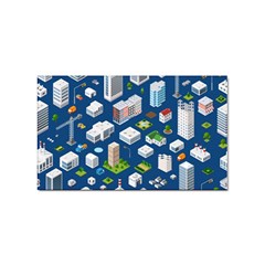 Isometric-seamless-pattern-megapolis Sticker Rectangular (10 Pack) by Amaryn4rt