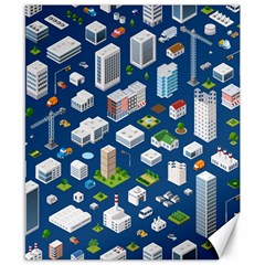 Isometric-seamless-pattern-megapolis Canvas 8  X 10  by Amaryn4rt