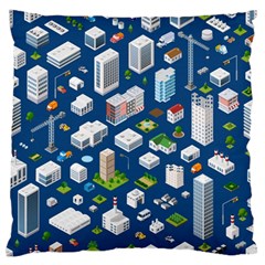 Isometric-seamless-pattern-megapolis Standard Premium Plush Fleece Cushion Case (one Side) by Amaryn4rt