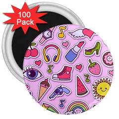 Fashion-patch-set 3  Magnets (100 Pack) by Amaryn4rt