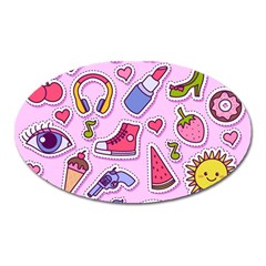 Fashion-patch-set Oval Magnet