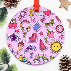 Fashion-patch-set Round Ornament (Two Sides)