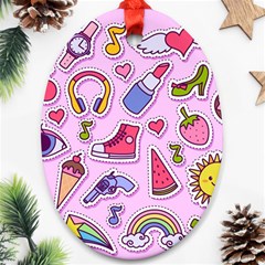 Fashion-patch-set Oval Ornament (two Sides)