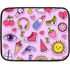 Fashion-patch-set Fleece Blanket (mini) by Amaryn4rt