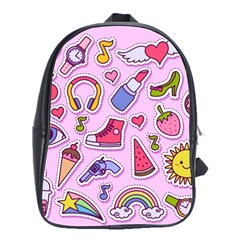 Fashion-patch-set School Bag (Large)