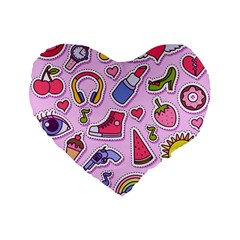 Fashion-patch-set Standard 16  Premium Heart Shape Cushions