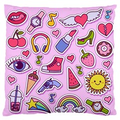 Fashion-patch-set Standard Premium Plush Fleece Cushion Case (One Side)