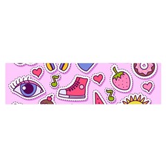 Fashion-patch-set Oblong Satin Scarf (16  x 60 )