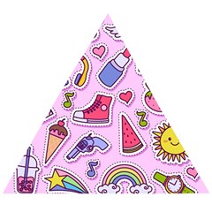 Fashion-patch-set Wooden Puzzle Triangle