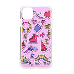 Fashion-patch-set Iphone 11 Tpu Uv Print Case by Amaryn4rt