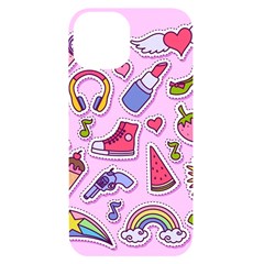 Fashion-patch-set Iphone 14 Black Uv Print Case