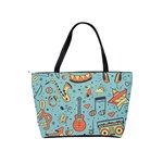 Seamless-pattern-musical-instruments-notes-headphones-player Classic Shoulder Handbag Back