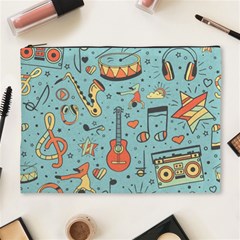 Seamless-pattern-musical-instruments-notes-headphones-player Cosmetic Bag (xl) by Amaryn4rt