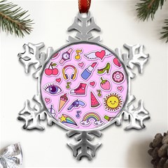 Fashion-patch-set Metal Small Snowflake Ornament by Amaryn4rt