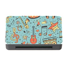 Seamless-pattern-musical-instruments-notes-headphones-player Memory Card Reader With Cf by Amaryn4rt