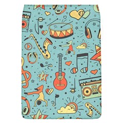 Seamless-pattern-musical-instruments-notes-headphones-player Removable Flap Cover (l) by Amaryn4rt