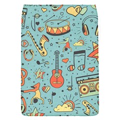 Seamless-pattern-musical-instruments-notes-headphones-player Removable Flap Cover (s) by Amaryn4rt