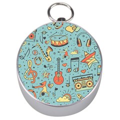 Seamless-pattern-musical-instruments-notes-headphones-player Silver Compasses by Amaryn4rt