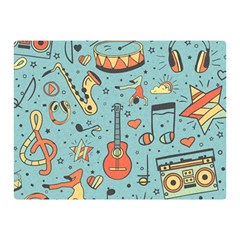 Seamless-pattern-musical-instruments-notes-headphones-player Two Sides Premium Plush Fleece Blanket (mini) by Amaryn4rt