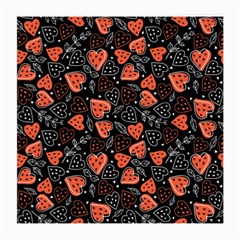 Seamless-vector-pattern-with-watermelons-hearts-mint Medium Glasses Cloth (2 Sides) by Amaryn4rt