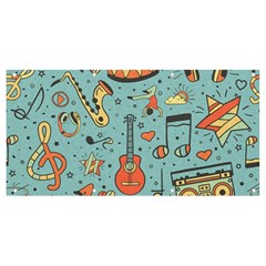 Seamless-pattern-musical-instruments-notes-headphones-player Banner And Sign 8  X 4  by Amaryn4rt