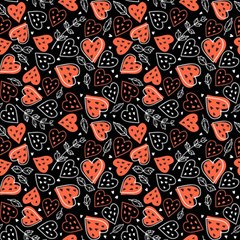 Seamless-vector-pattern-with-watermelons-hearts-mint Play Mat (rectangle) by Amaryn4rt