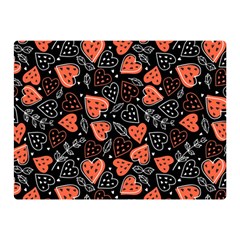 Seamless-vector-pattern-with-watermelons-hearts-mint Two Sides Premium Plush Fleece Blanket (mini) by Amaryn4rt