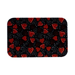 Seamless-vector-pattern-with-watermelons-hearts-mint Open Lid Metal Box (silver)   by Amaryn4rt